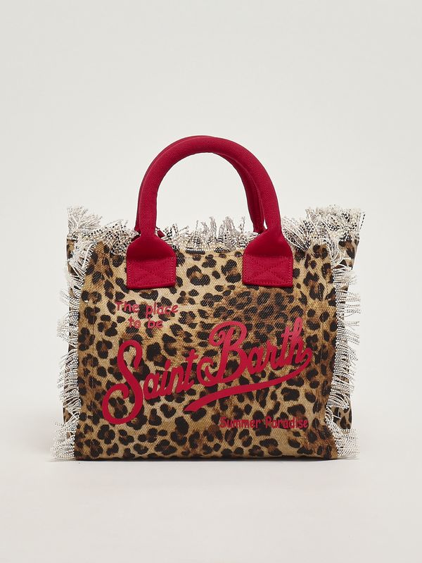1. Sac pour femme Colette en toile Animalier-Rouge MC2 Saint Barth col0001