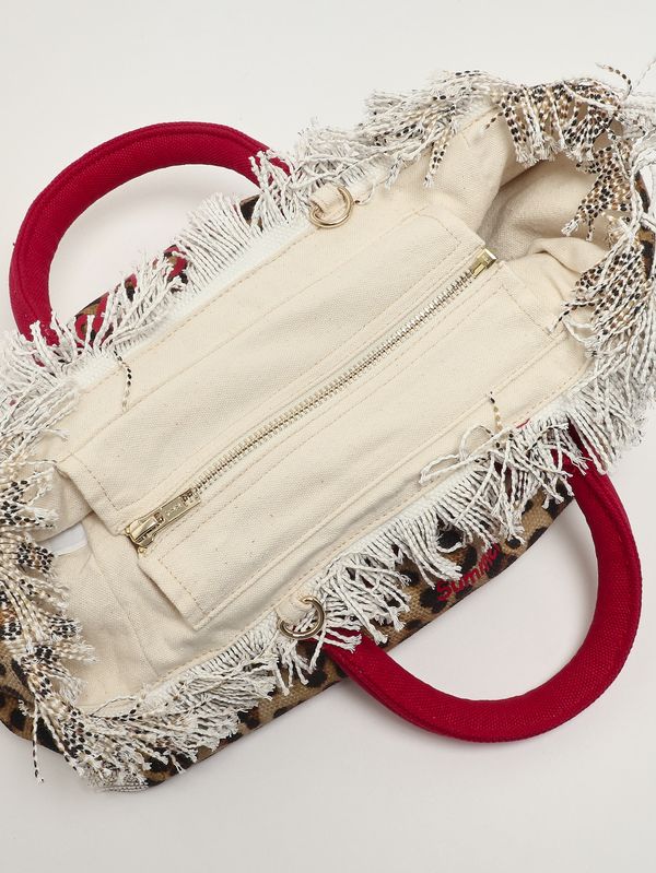 5. Sac pour femme Colette en toile Animalier-Rouge MC2 Saint Barth col0001