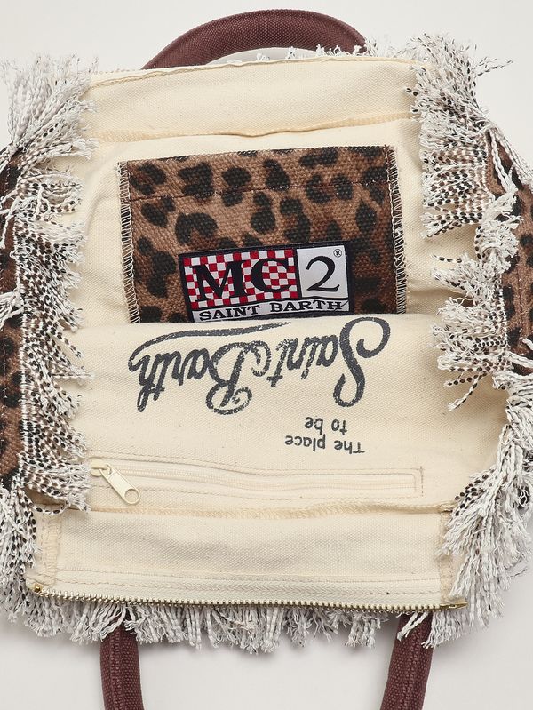 4. Bolso de mujer Colette de lona Animal print MC2 Saint Barth col0001