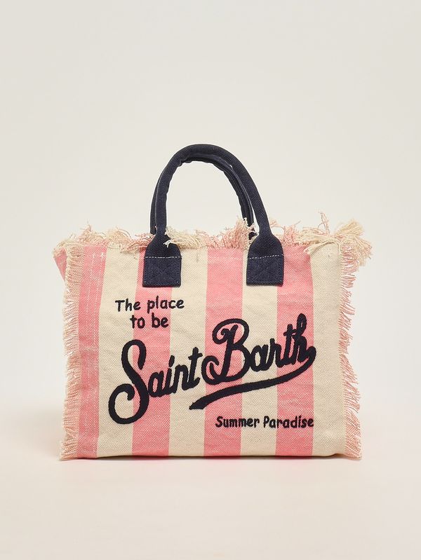 1. Damentasche Colette aus Canvas Rosa-Weiß MC2 Saint Barth col0001