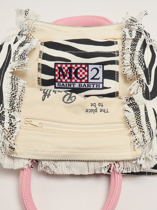 4. Sac pour femme Colette en toile Zebra Color 0121 MC2 Saint Barth col0001
