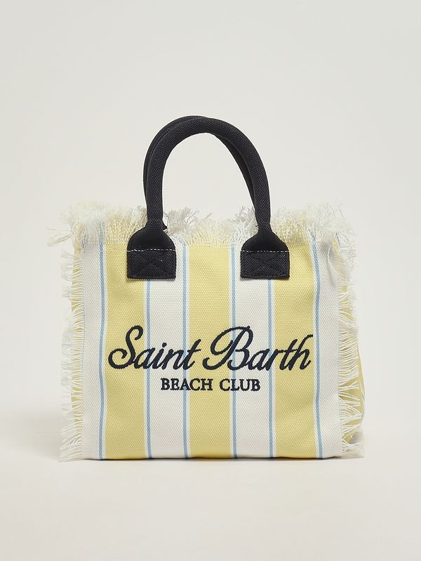 1. Damentasche Colette aus Canvas Gelb-Weiß MC2 Saint Barth col0001