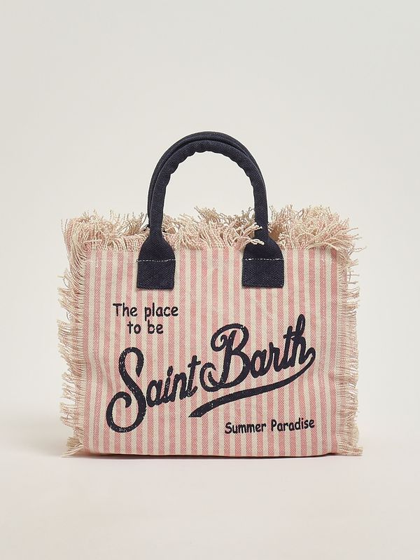 1. Damentasche Colette aus Canvas Rosa-Weiß MC2 Saint Barth col0001