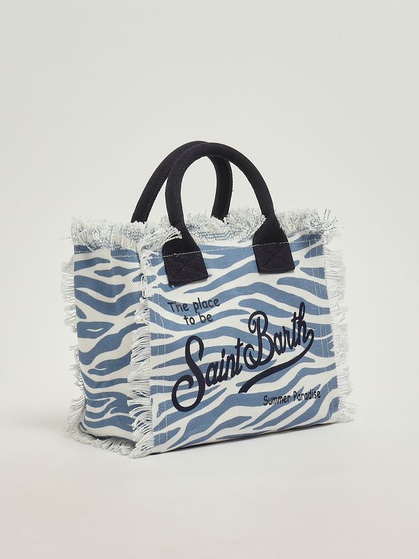 3. Sac pour femme Colette en toile Céleste-Blanc MC2 Saint Barth col0001