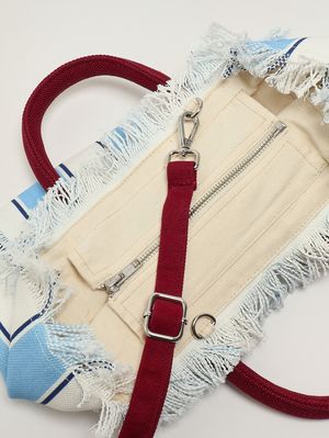 5. Damentasche Colette aus Canvas Blau-Braun