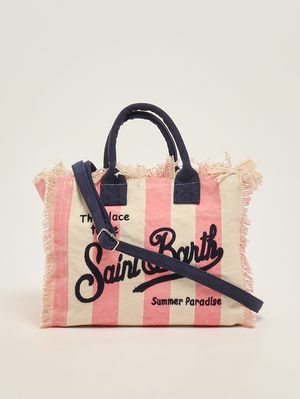 3. Damentasche Colette aus Canvas Rosa-Weiß