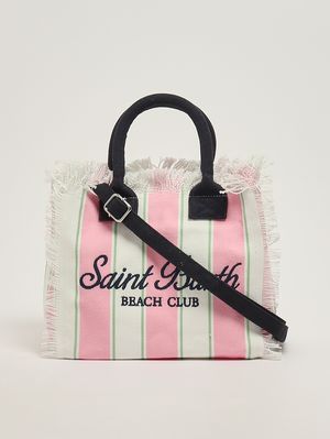 4. Sac pour femme Colette en toile Fuchsia-Blanc