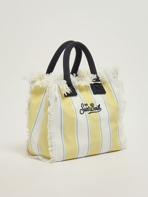3. Damentasche Colette aus Canvas Gelb-Weiß