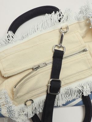 6. Sac pour femme Colette en toile Céleste-Blanc