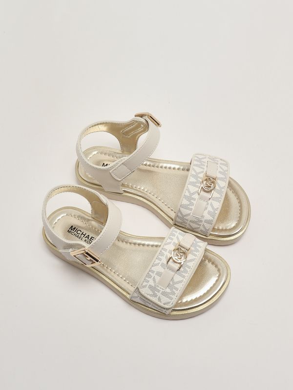 2. Sandales pour fille en simili cuir. Vanille (logo) Michael Kors mk04170