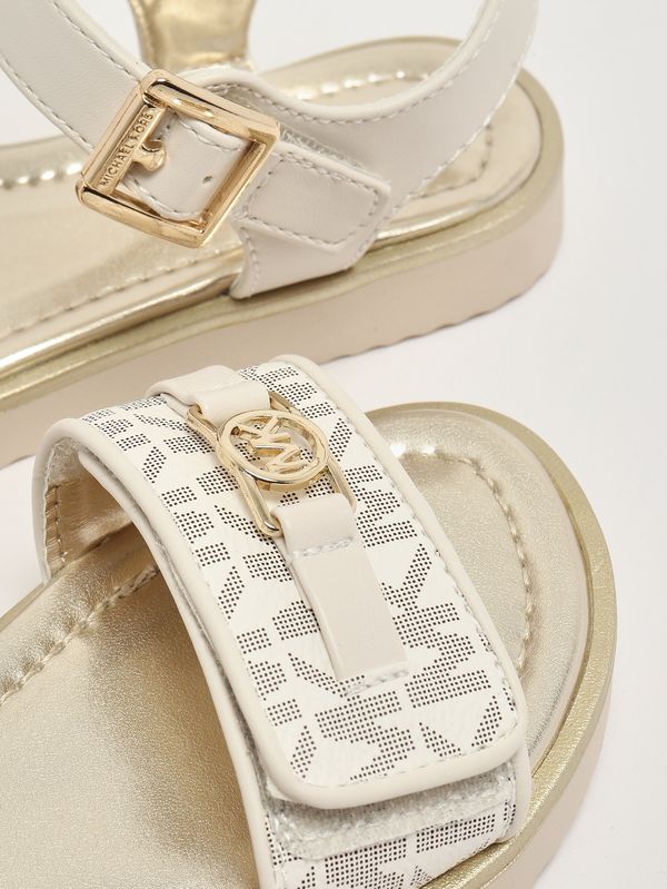 4. Sandales pour fille en simili cuir. Vanille (logo) Michael Kors mk04170