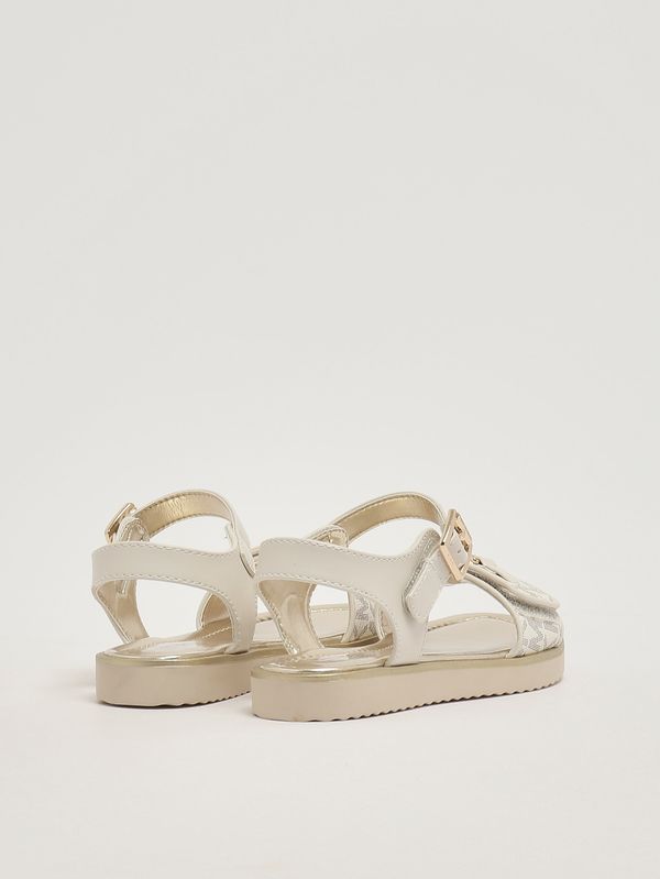 3. Sandales pour fille en simili cuir. Vanille (logo) Michael Kors mk04170