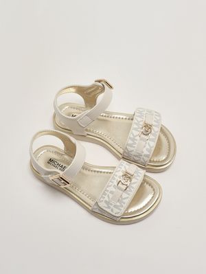 2. Sandales pour fille en simili cuir. Vanille (logo)