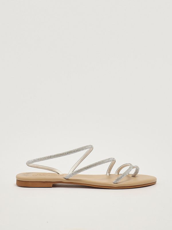 1. Damen-Sandalen mit Strasssteinen Silber MC2 Saint Barth ring001