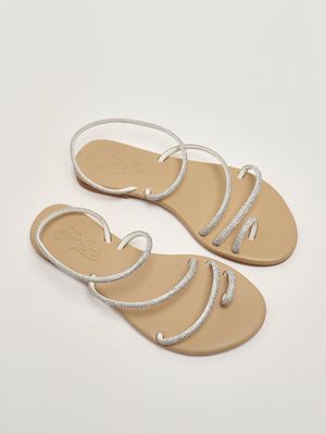 2. Damen-Sandalen mit Strasssteinen Silber