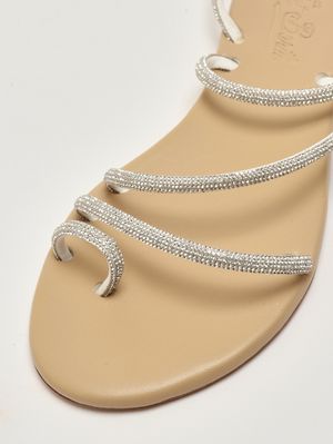 5. Damen-Sandalen mit Strasssteinen Silber