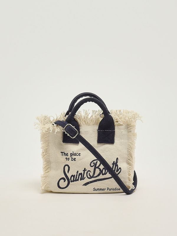 3. Vanity Mini Damentasche aus Canvas Elfenbein MC2 Saint Barth vami001