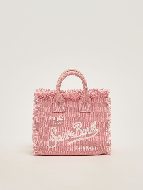 1. Women's Vanity Mini bag in canvas Baby Pink MC2 Saint Barth vami001