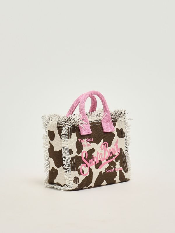 2. Women's Vanity Mini bag in canvas Cow Skin MC2 Saint Barth vami001