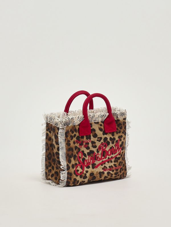 2. Women's Vanity Mini bag in canvas Animal Print-Red MC2 Saint Barth vami001