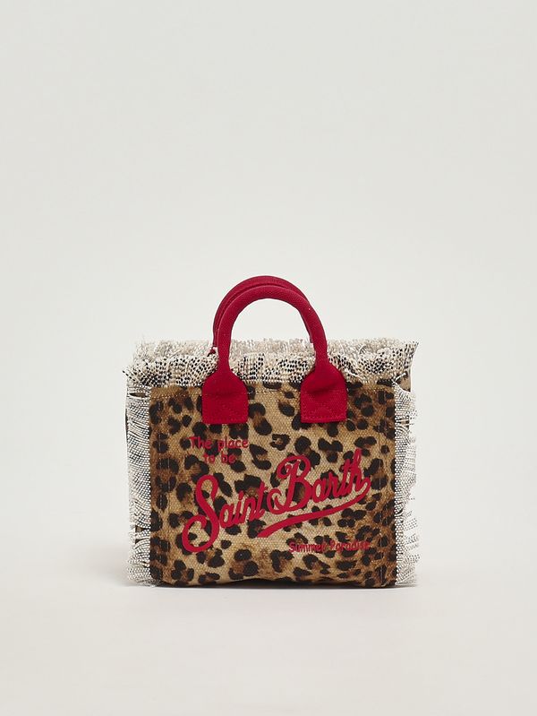1. Women's Vanity Mini bag in canvas Animal Print-Red MC2 Saint Barth vami001