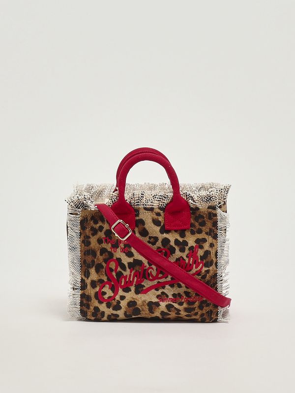 3. Women's Vanity Mini bag in canvas Animal Print-Red MC2 Saint Barth vami001