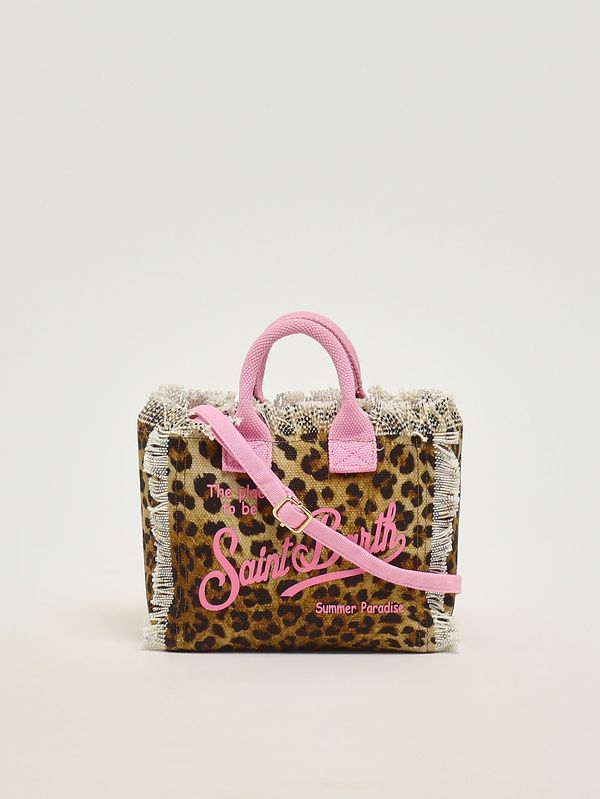 3. Vanity Mini Damentasche aus Canvas Animal-Print-Rosa MC2 Saint Barth vami001