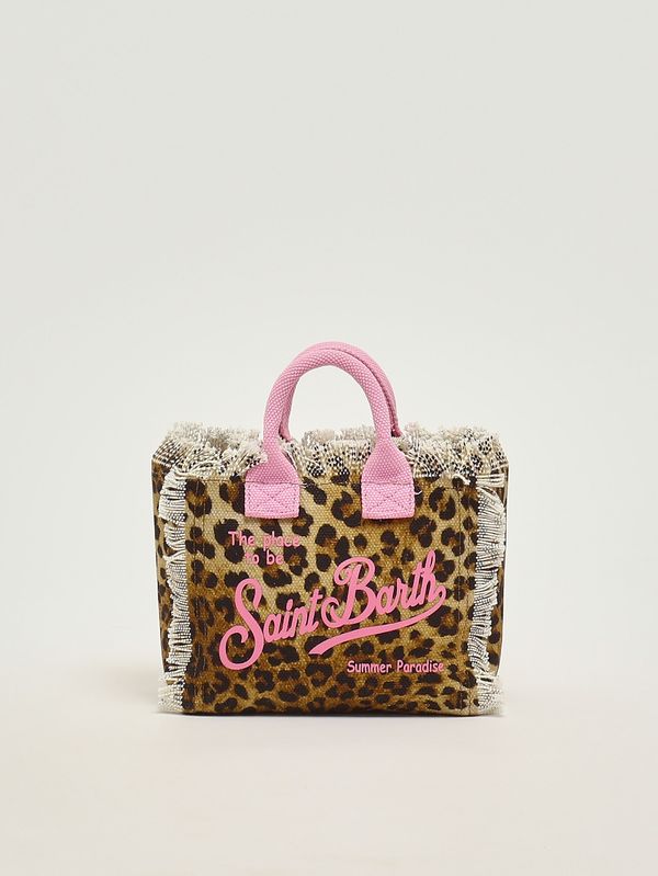 1. Vanity Mini Damentasche aus Canvas Animal-Print-Rosa MC2 Saint Barth vami001