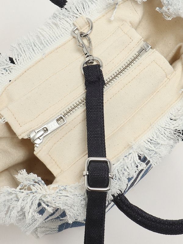 6. Borsa donna Vanity Mini in canvas Bianco-Azzurro MC2 Saint Barth vami001