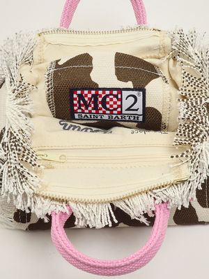 4. Women's Vanity Mini bag in canvas Cow Skin