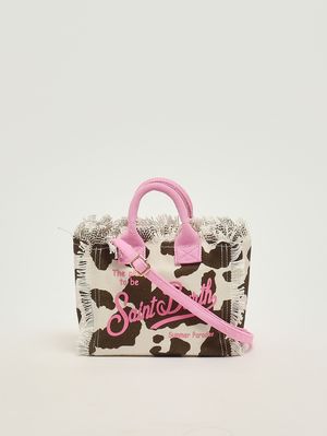 3. Women's Vanity Mini bag in canvas Cow Skin