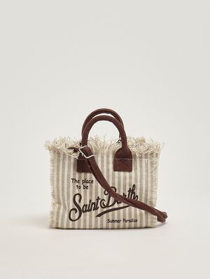 4. Women's Vanity Mini bag in canvas Beige-White