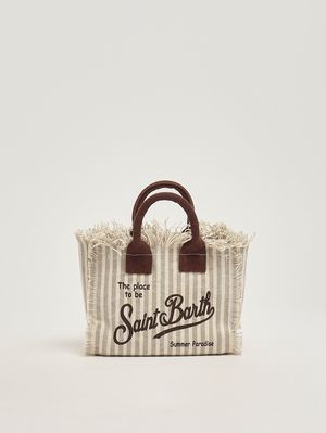 1. Women's Vanity Mini bag in canvas Beige-White