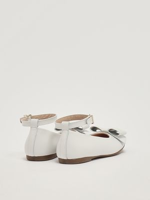 3. Mädchen-Ballerinas Ely aus Nappaleder Weiß