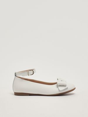 1. Mädchen-Ballerinas Ely aus Nappaleder Weiß