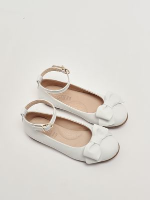 2. Mädchen-Ballerinas Ely aus Nappaleder Weiß