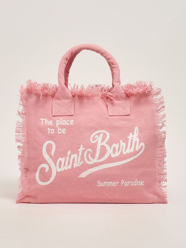 1. Sac Vanity pour femme en toile Rose layette MC2 Saint Barth vani001