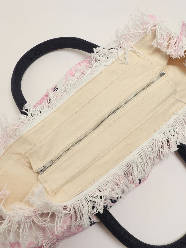 4. Sac Vanity pour femme en toile Blanc-Rose MC2 Saint Barth vani001