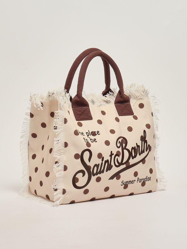 2. Sac Vanity pour femme en toile Pois réguliers 1018 MC2 Saint Barth vani001