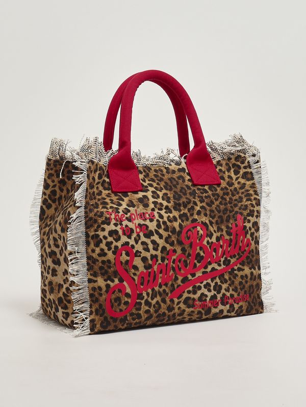 2. Women's Vanity bag in canvas Animal Print-Red MC2 Saint Barth vani001