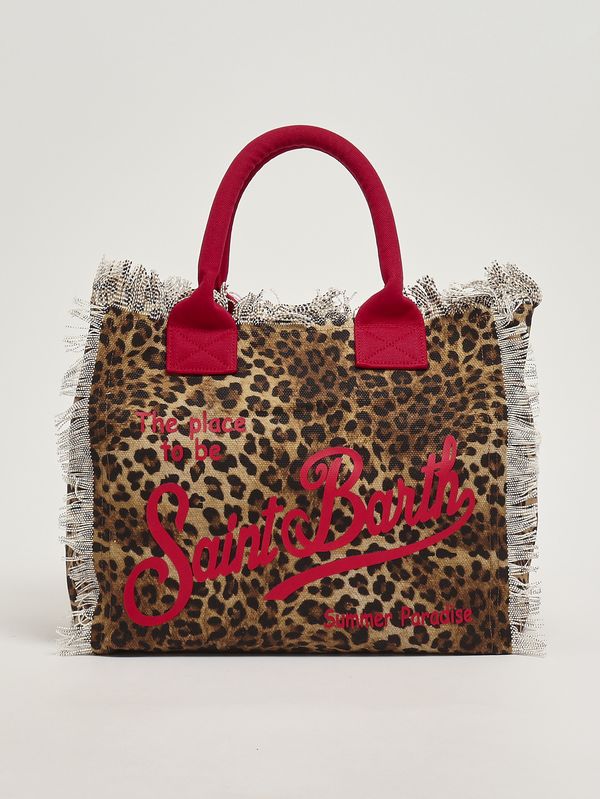 1. Women's Vanity bag in canvas Animal Print-Red MC2 Saint Barth vani001