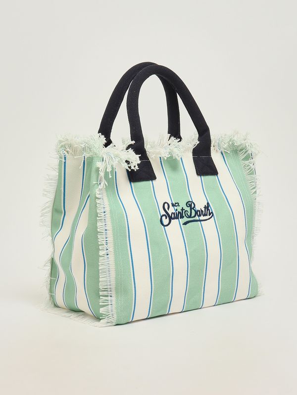 2. Borsa donna Vanity in canvas Sb Beach Strip 5361 Emb MC2 Saint Barth vani001
