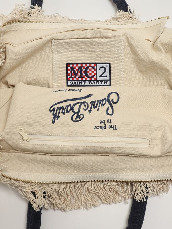 3. Sac Vanity pour femme en toile Beige MC2 Saint Barth vani001