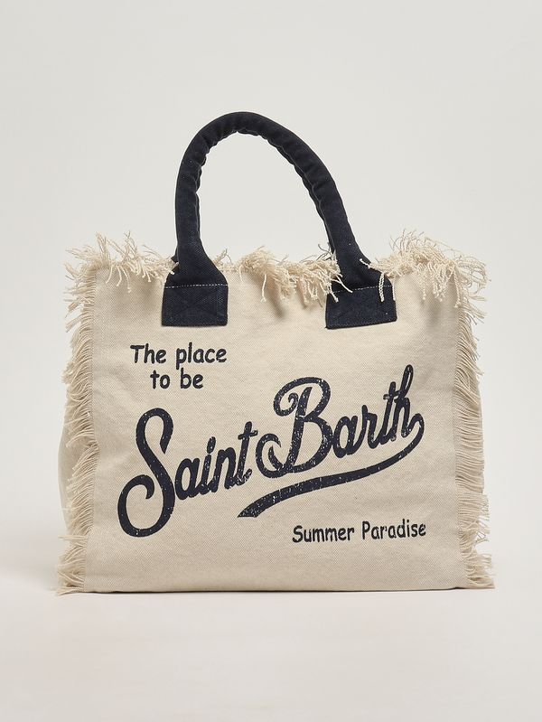 Vanity-Damentasche aus Canvas Beige MC2 Saint Barth