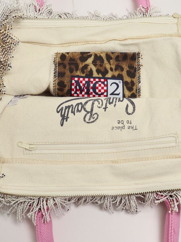 4. Sac Vanity pour femme en toile Animalier-Fuchsia MC2 Saint Barth vani001