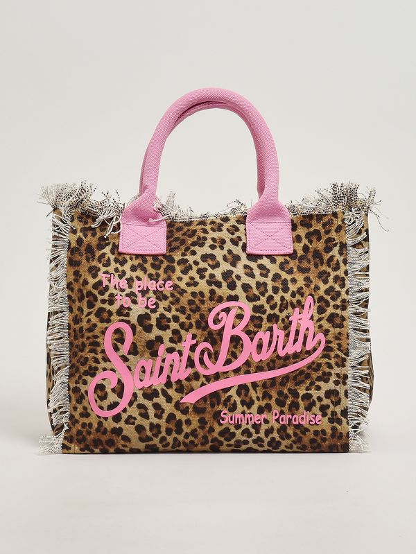 1. Sac Vanity pour femme en toile Animalier-Fuchsia MC2 Saint Barth vani001