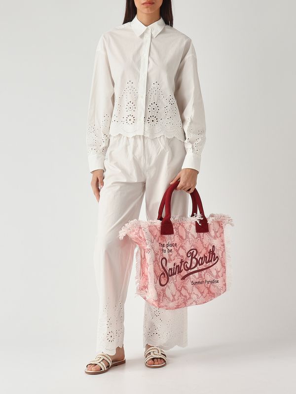 2. Sac Vanity pour femme en toile Framboise-Rose MC2 Saint Barth vani001