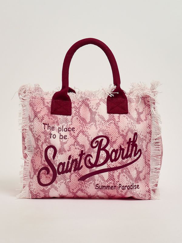 1. Sac Vanity pour femme en toile Framboise-Rose MC2 Saint Barth vani001