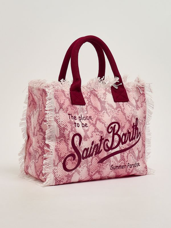3. Sac Vanity pour femme en toile Framboise-Rose MC2 Saint Barth vani001