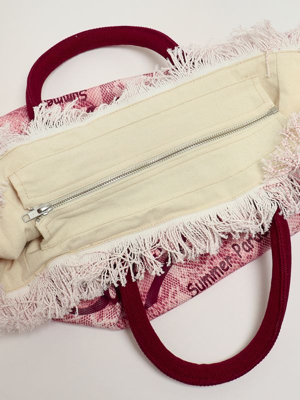 5. Sac Vanity pour femme en toile Framboise-Rose MC2 Saint Barth vani001